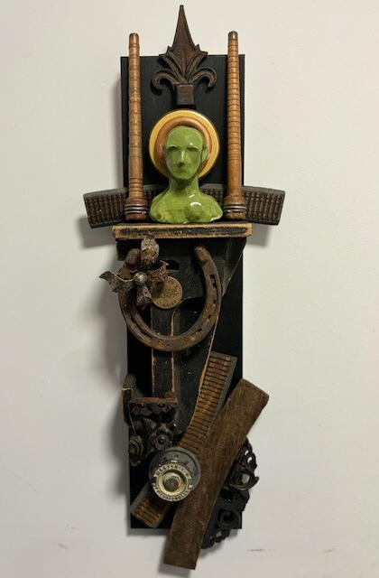 Lauderdale Lucky 6" x 20" Mixed Media on Wood - SOLD