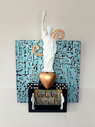 NYC Boys - 12" x 12" Mixed Media - $400