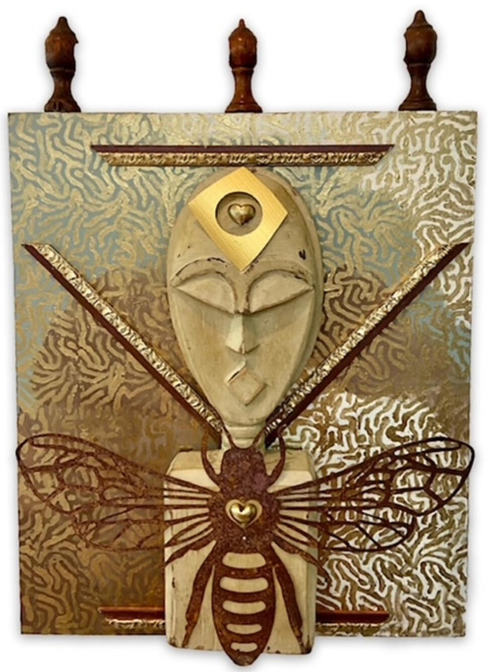 Queen B - 24" x 24" Mixed Media - $500