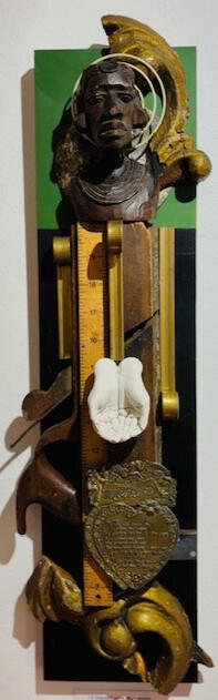 Night Mother 6" x 24" Mixed-Media - $600