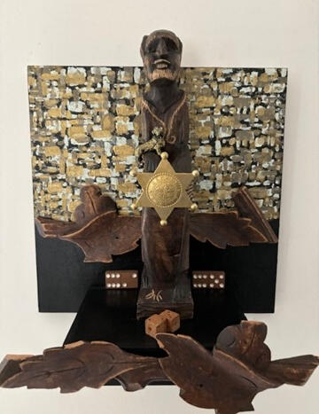 The Sheriff - 12" x 12" Mixed Media - $400